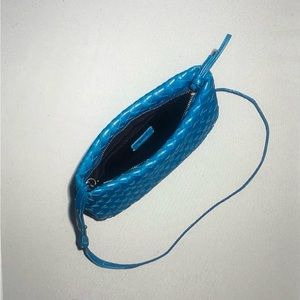 Puff Crossbody Bag: Woven Leather